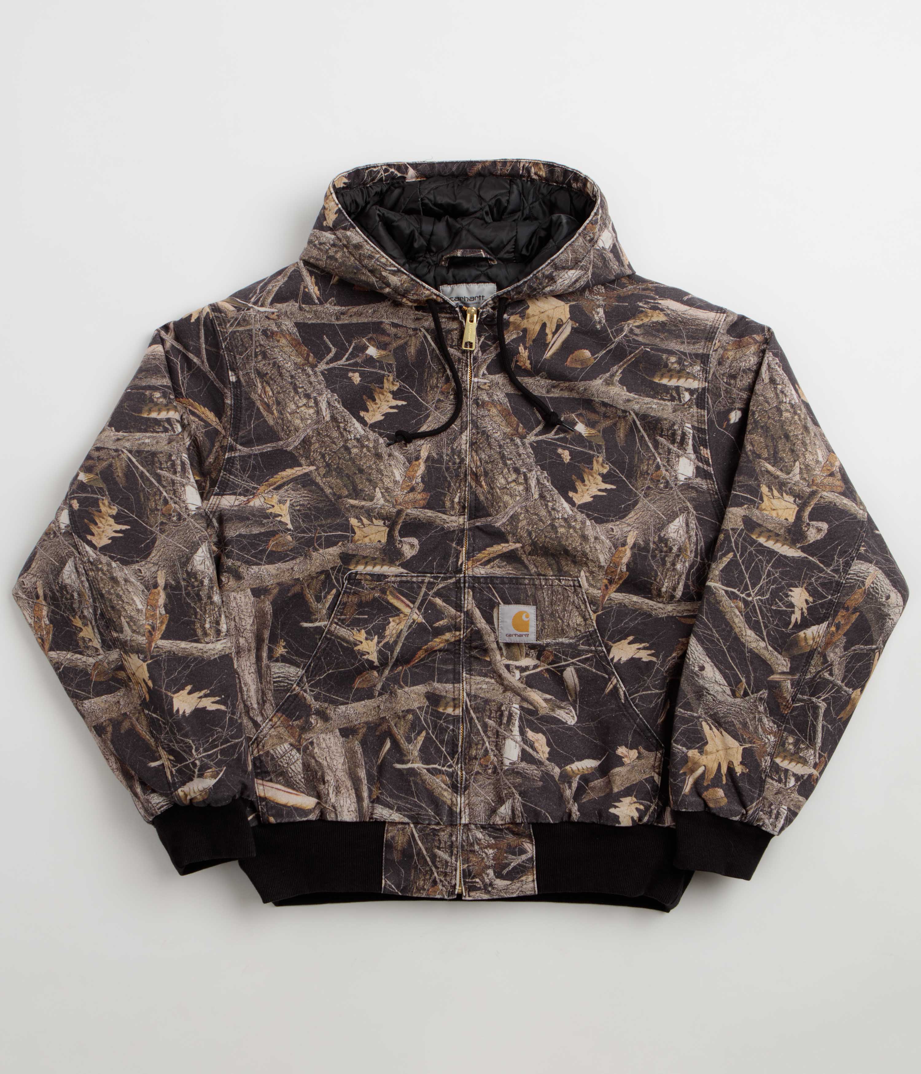 Carhartt OG Active Jacket - Camo Feather Tree / Black Heavy Stone Wash
