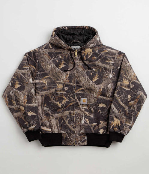 Carhartt OG Active Jacket - Camo Feather Tree / Black Heavy Stone Wash