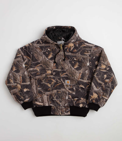 Carhartt OG Active Jacket - Camo Feather Tree / Black Heavy Stone Wash
