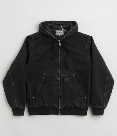 Carhartt OG Active Rivet Jacket in Black Stone Washed