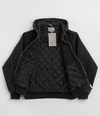 Carhartt OG Active Rivet Jacket in Black Stone Washed