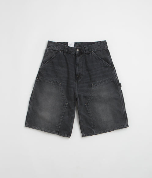 Carhartt OG Aden Double Knee Denim Shorts - Black Grind Wash