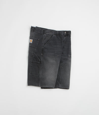 Carhartt OG Aden Double Knee Denim Shorts - Black Grind Wash