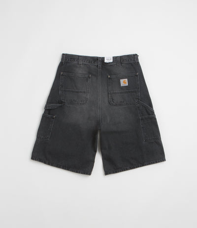 Carhartt OG Aden Double Knee Denim Shorts - Black Grind Wash