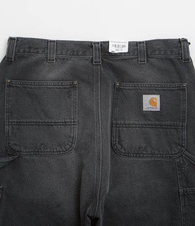 Carhartt OG Aden Double Knee Denim Shorts - Black Grind Wash