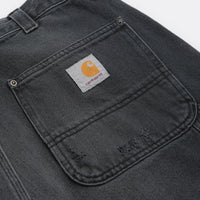 Carhartt OG Aden Double Knee Denim Shorts - Black Grind Wash thumbnail