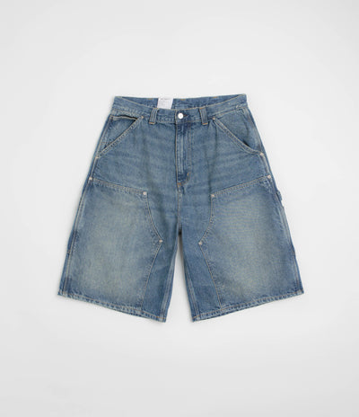 Carhartt OG Aden Double Knee Denim Shorts - Blue Grind Wash