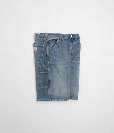 Carhartt OG Aden Double Knee Denim Shorts - Blue Grind Wash