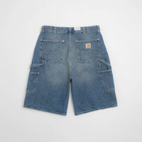 Carhartt OG Aden Double Knee Denim Shorts - Blue Grind Wash thumbnail