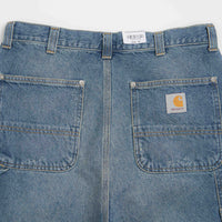 Carhartt OG Aden Double Knee Denim Shorts - Blue Grind Wash thumbnail