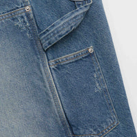 Carhartt OG Aden Double Knee Denim Shorts - Blue Grind Wash thumbnail