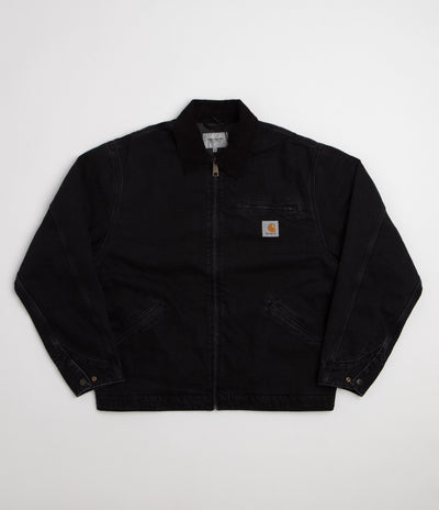 Carhartt OG Detroit Jacket - Black / Black / Black Stone Washed