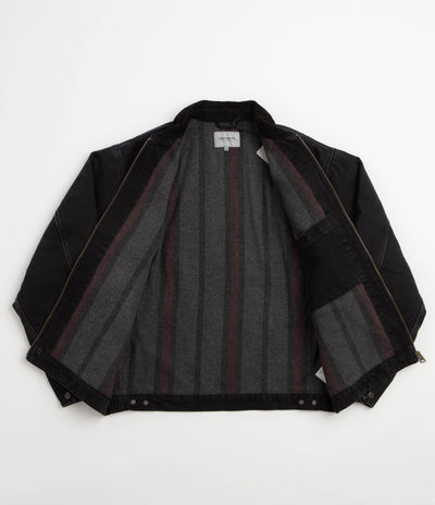 Carhartt OG Detroit Jacket - Black / Black / Black Stone Washed