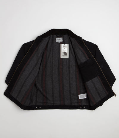Carhartt OG Detroit Jacket - Black / Black / Black Stone Washed