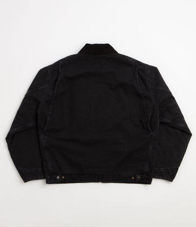 Carhartt OG Detroit Jacket - Black / Black / Black Stone Washed