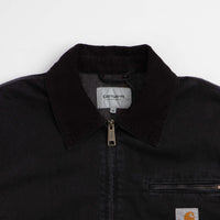 Carhartt OG Detroit Jacket - Black / Black / Black Stone Washed thumbnail