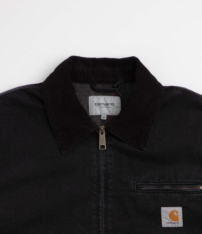 Carhartt OG Detroit Jacket - Black / Black / Black Stone Washed