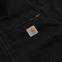 Carhartt OG Detroit Jacket - Black / Black / Black Stone Washed thumbnail