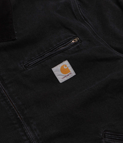 Carhartt OG Detroit Jacket - Black / Black / Black Stone Washed