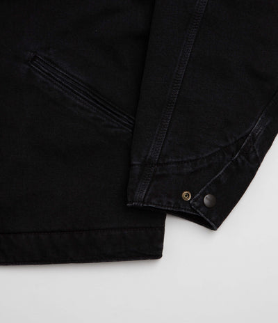 Carhartt OG Detroit Jacket - Black / Black / Black Stone Washed