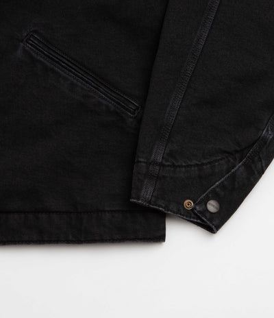 Carhartt OG Detroit Jacket - Black / Black / Black Stone Washed