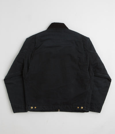 Carhartt OG Detroit Jacket in Black and Black Stone Canvas