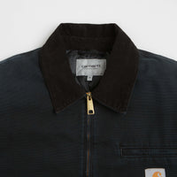 Carhartt OG Detroit Jacket in Black and Black Stone Canvas thumbnail