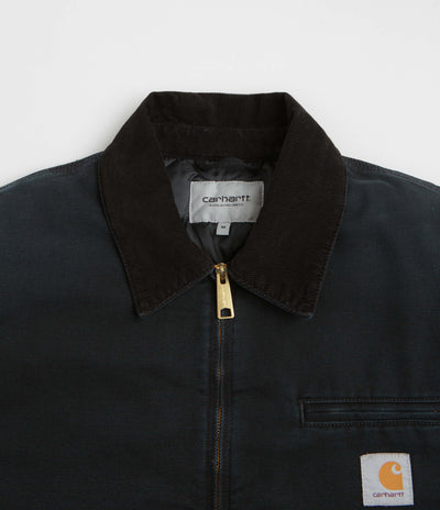 Carhartt OG Detroit Jacket in Black and Black Stone Canvas