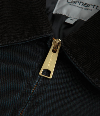 Carhartt OG Detroit Jacket in Black and Black Stone Canvas