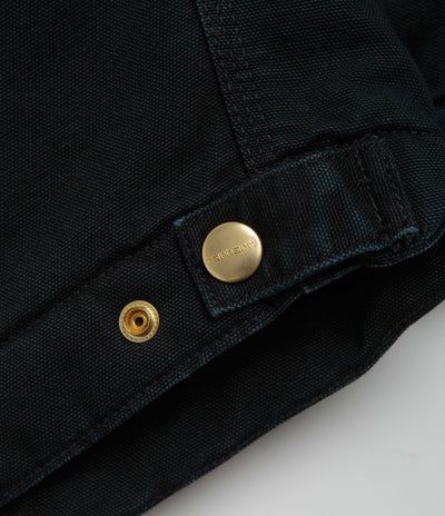 Carhartt OG Detroit Jacket in Black and Black Stone Canvas