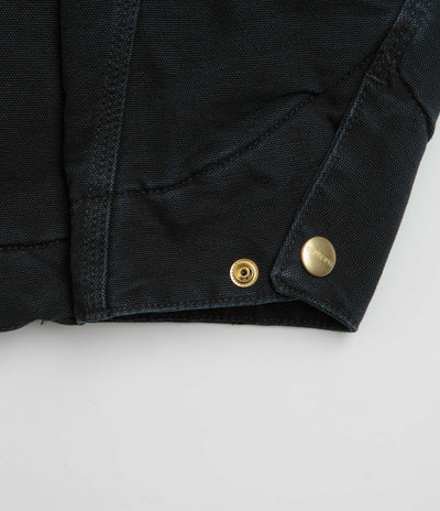Carhartt OG Detroit Jacket in Black and Black Stone Canvas