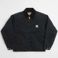 Carhartt OG Detroit Jacket in Black and Black Stone Canvas thumbnail