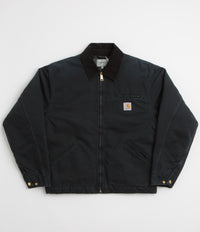 Carhartt OG Detroit Jacket - Black / Black Stone Canvas | Flatspot