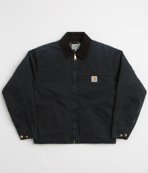 Carhartt OG Detroit Jacket - Black / Black Stone Canvas