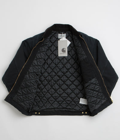 Carhartt OG Detroit Jacket in Black and Black Stone Canvas