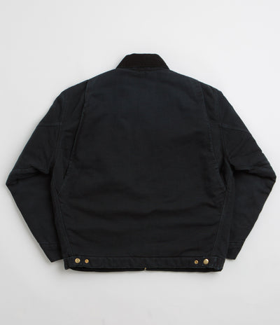 Carhartt OG Detroit Jacket in Black and Black Stone Canvas