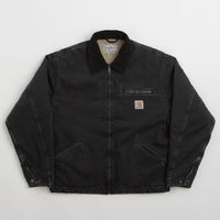 Carhartt OG Detroit Jacket - Black / Black Stone Washed thumbnail