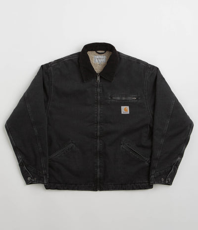 Carhartt OG Detroit Jacket - Black / Black Stone Washed