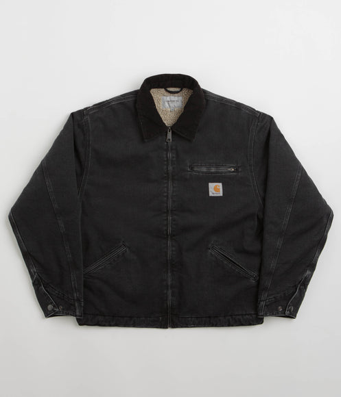 Carhartt OG Detroit Jacket - Black / Black Stone Washed