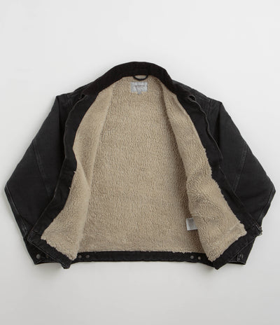 Carhartt OG Detroit Jacket - Black / Black Stone Washed