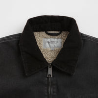 Carhartt OG Detroit Jacket - Black / Black Stone Washed thumbnail