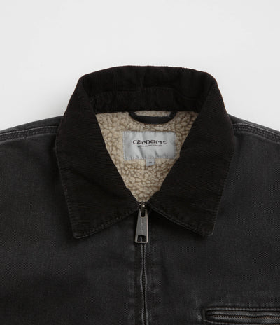Carhartt OG Detroit Jacket - Black / Black Stone Washed