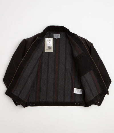 Carhartt OG Detroit Jacket - Black / Black Tobacco Used Wash