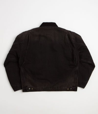 Carhartt OG Detroit Jacket - Black / Black Tobacco Used Wash