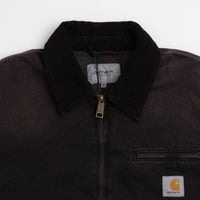 Carhartt OG Detroit Jacket - Black / Black Tobacco Used Wash thumbnail