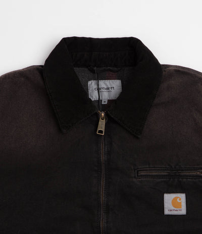 Carhartt OG Detroit Jacket - Black / Black Tobacco Used Wash