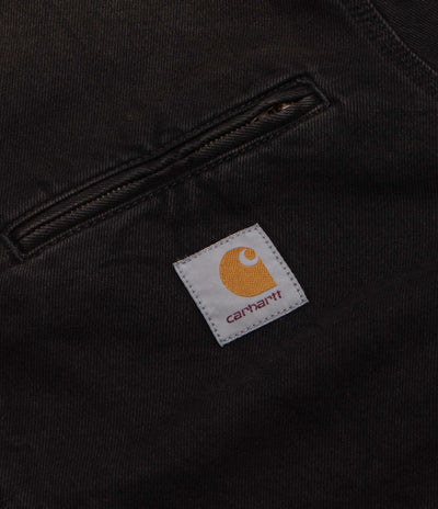 Carhartt OG Detroit Jacket - Black / Black Tobacco Used Wash