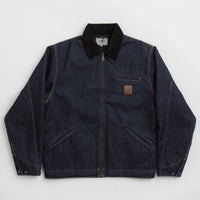 Carhartt OG Detroit Jacket in Blue and Black Rinsed thumbnail
