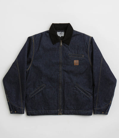 Carhartt OG Detroit Jacket in Blue and Black Rinsed