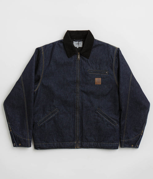 Carhartt OG Detroit Jacket - Blue / Black Rinsed | Flatspot